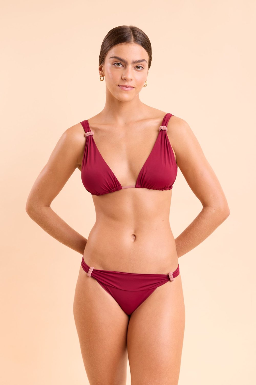 TOP JUJU BICOLOR - VERMELHO PROFUNDO