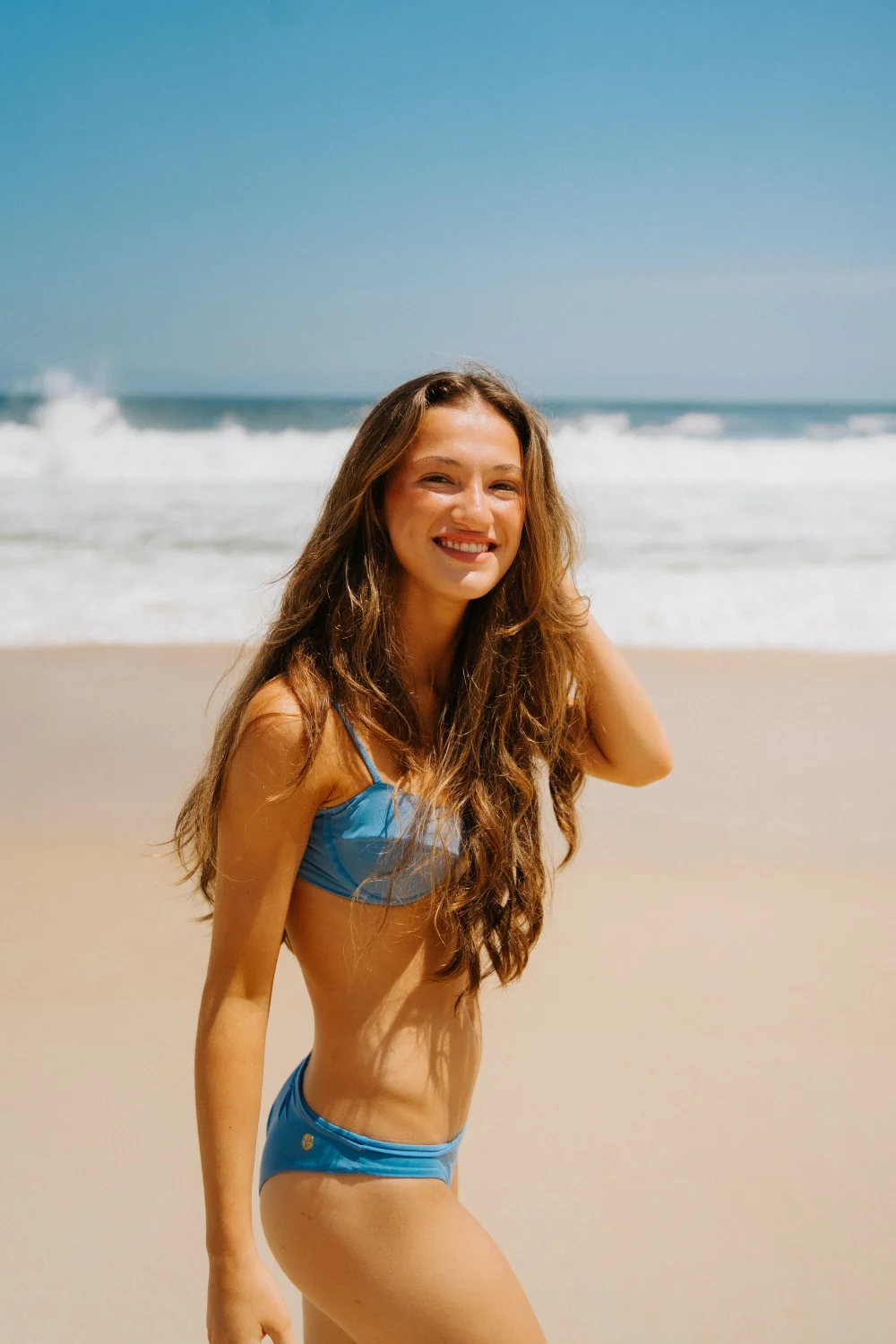 TOP SOFIA MEIA TAÇA - AZUL RIVIERA
