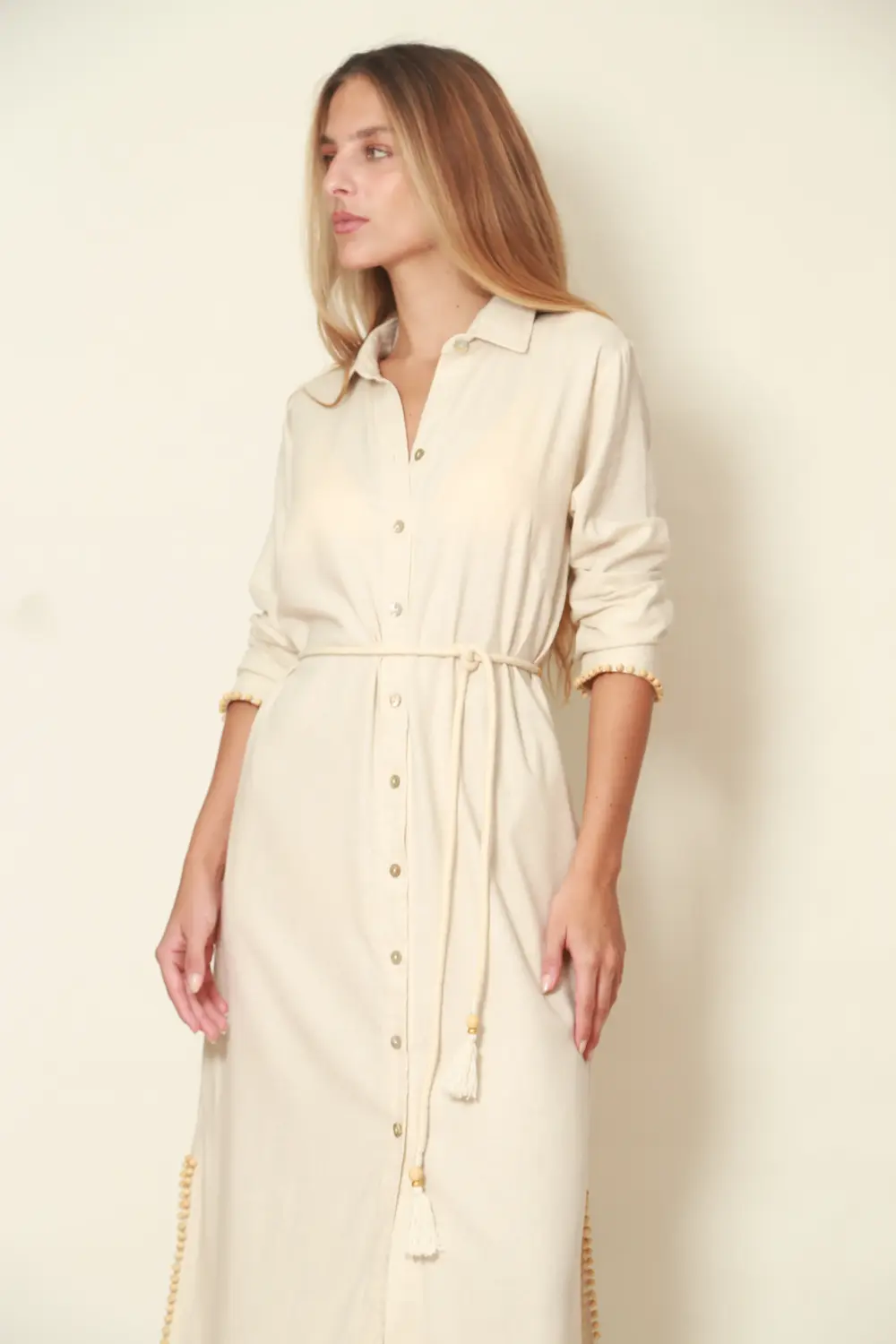 CHEMISIE LONGA MADEIRA - AREIA